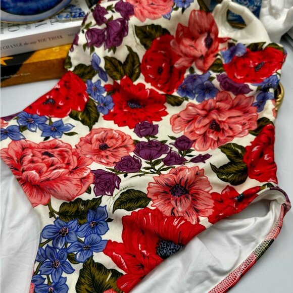 🆕 ZIMMERMANN 🧿 NWOT Poppy One-Shoulder Floral One Piece Bathing Suit - Sz 3 - Picture 11 of 16